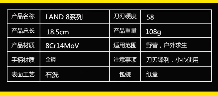 Land 8103 8104 карманный складной нож 8Cr14MoV лезвие-ручка из нержавеющей стали с карманным зажимом для кемпинга пеших прогулок и на открытом воздухе