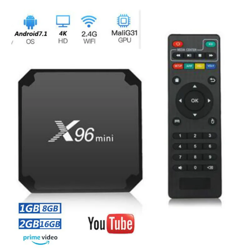 

ТВ-приставка X96 mini, Android 9,0, Wi-Fi 2,4 ГГц, четырехъядерный процессор S905W, 4K, 1080P, Full HD, 64 бит
