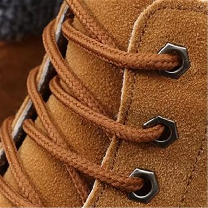 Ботинки MVP мужские короткие плюшевые хлопок на шнуровке модные трендовые из