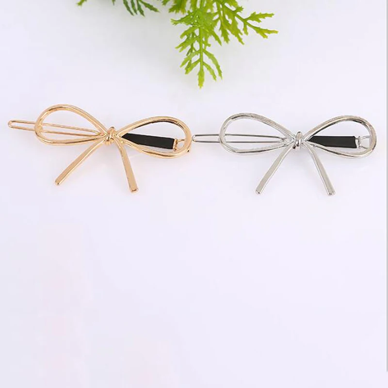 

New Vintage Hairpins Metal Bow Hair Barrettes Girls Hair Accessories Hairgrips