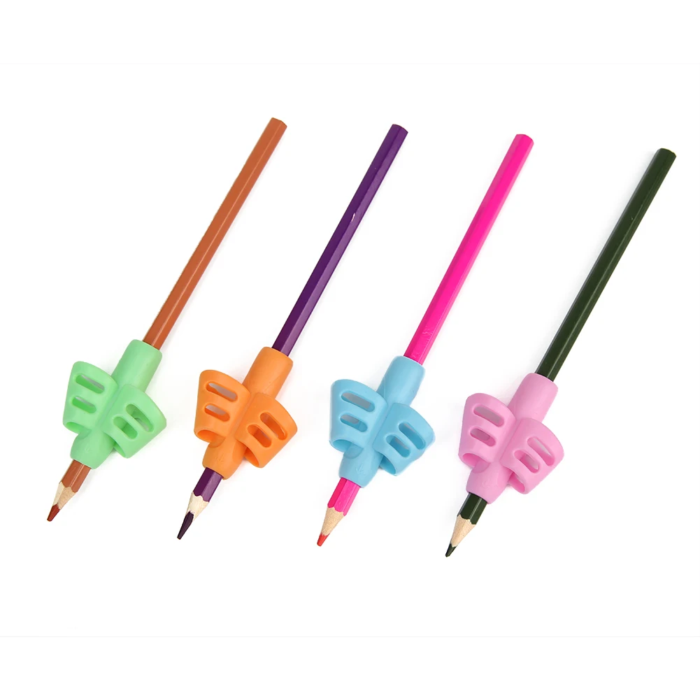 Практичный Держатель для карандашей резиновый прорезиненный два пальца ручка