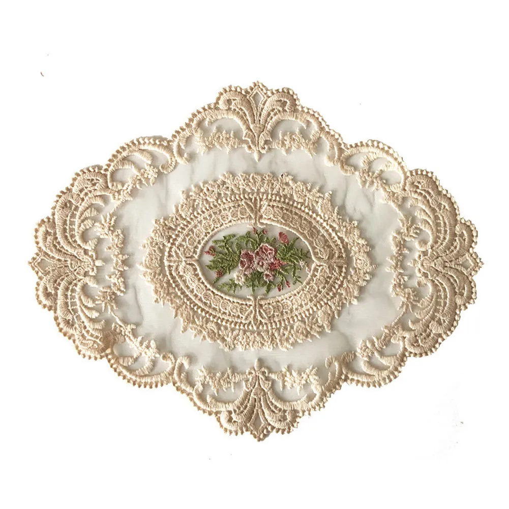 

Handmade Crochet Cotton Lace Tablecloth Lace Floral Table Cover Dustproof Table Doilies Home Decoration Tablecloth