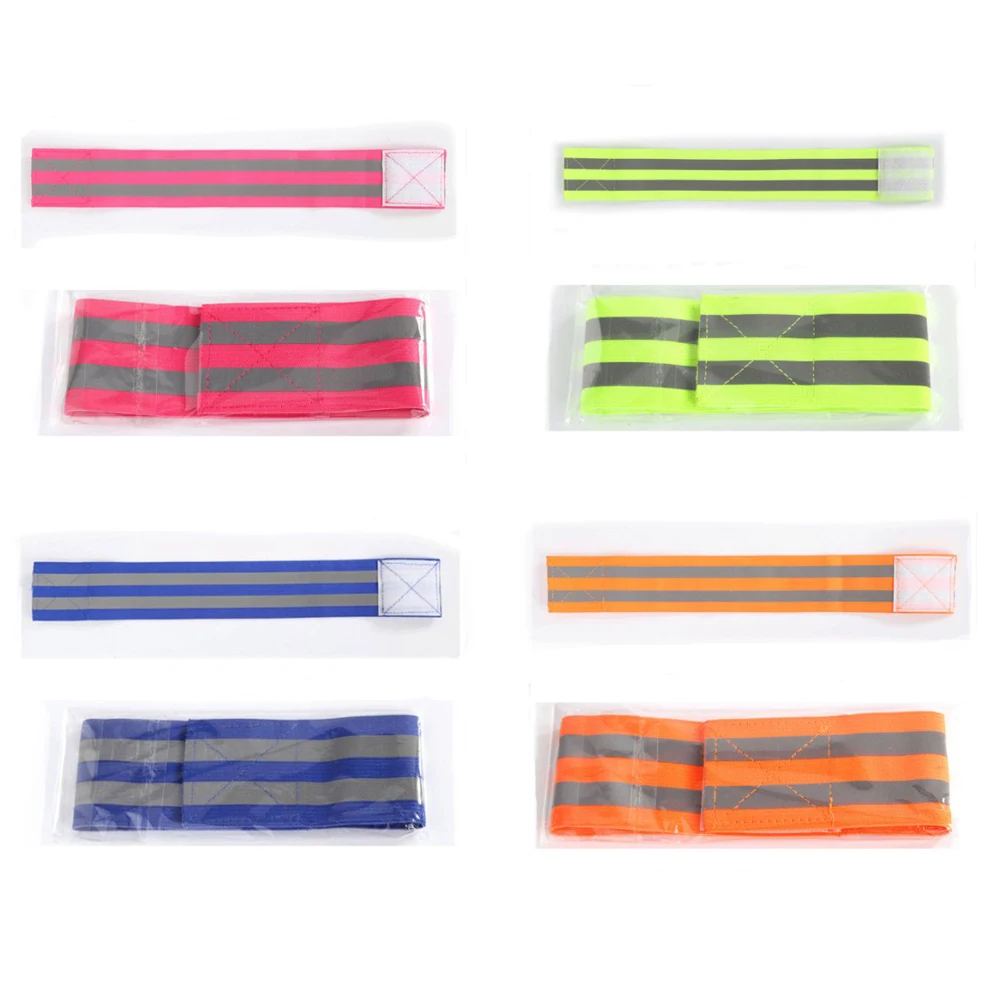 2 шт. двойной светоотражающий браслет на руку ремень для спорта открытом воздухе
