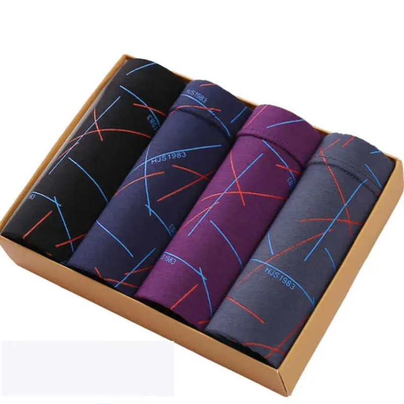 4pcs / Mens Underwear Shorts Boxer Shorts Mens Sexy Underwear High Quaity Men's Underwear Pure Cotton Breathabe Boxer Shorts