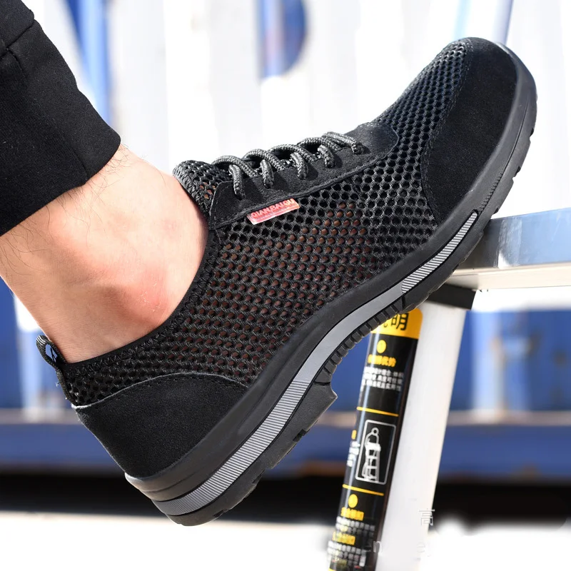 Мужские легкие кроссовки из сетчатого материала дышащие сандалии для защиты от