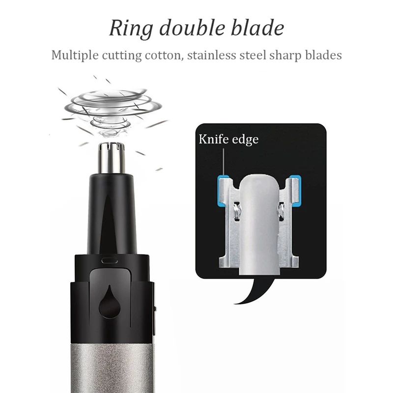 Electric Nose Hair Trimmer Rechargeable Low Noise Ear Neck Eyebrow Use for Man and Woman Home Travel Care | Бытовая техника