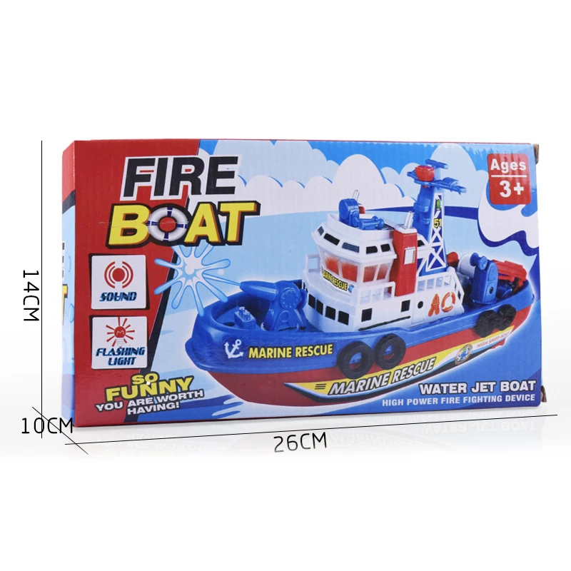 Kid Electric Toy Fast Speed Music Light Marine Rescue Fire Fighting Boat Ship Toys Non-Remote Gift | Игрушки и хобби