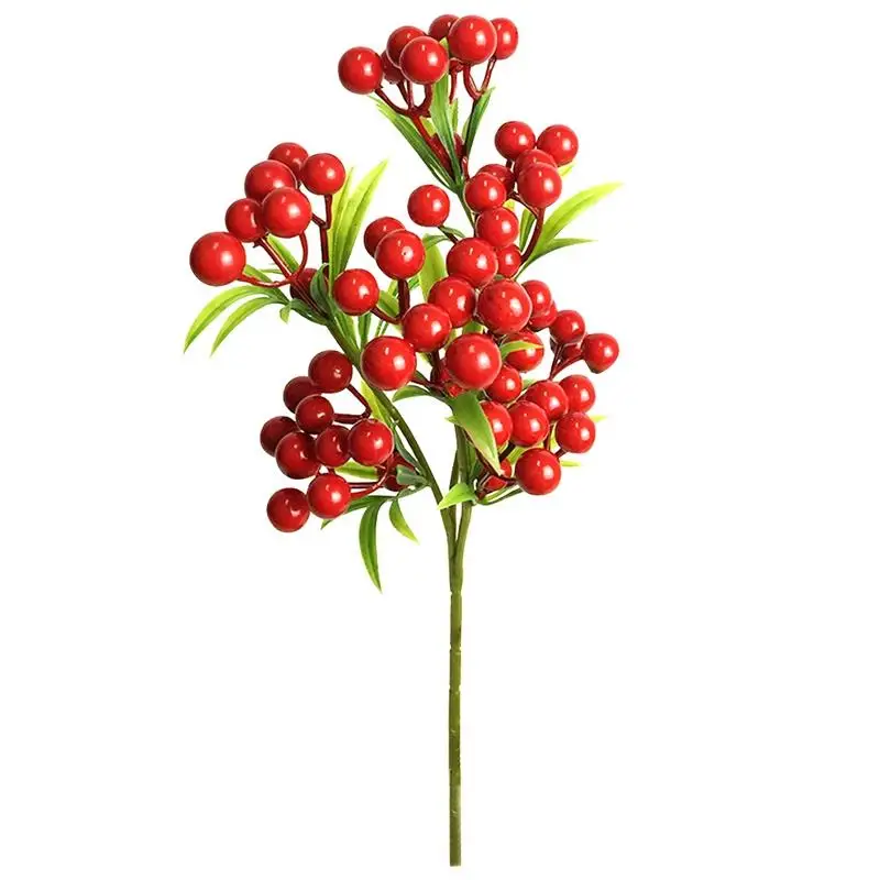 Рождество стебель с ягодами Декоративные искусственные ягоды Палочки ягода