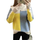 Женский вязаный свитер свободного покроя, пуловер с длинным рукавом и круглым вырезом, Осень-зима 2021