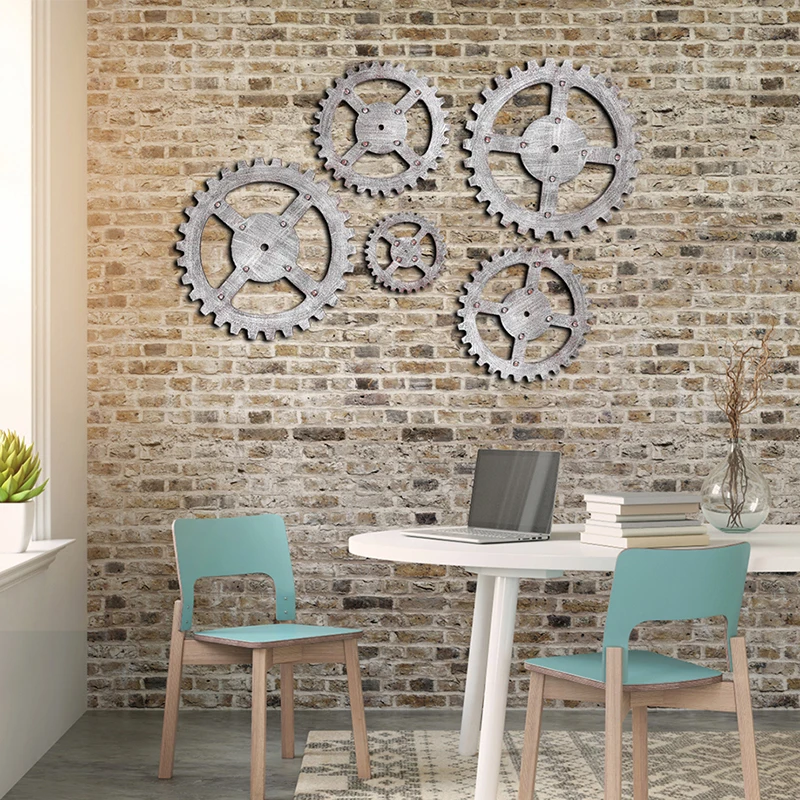 

Industrial Wind Gear Ornaments Retro Creative Pendant Living Room Furniture Fashion Wall Hanging Decoration
