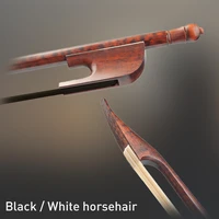advanced german baroque bow snakewood round stick mongolian black white horsehair well balanced violin viola cello bow
