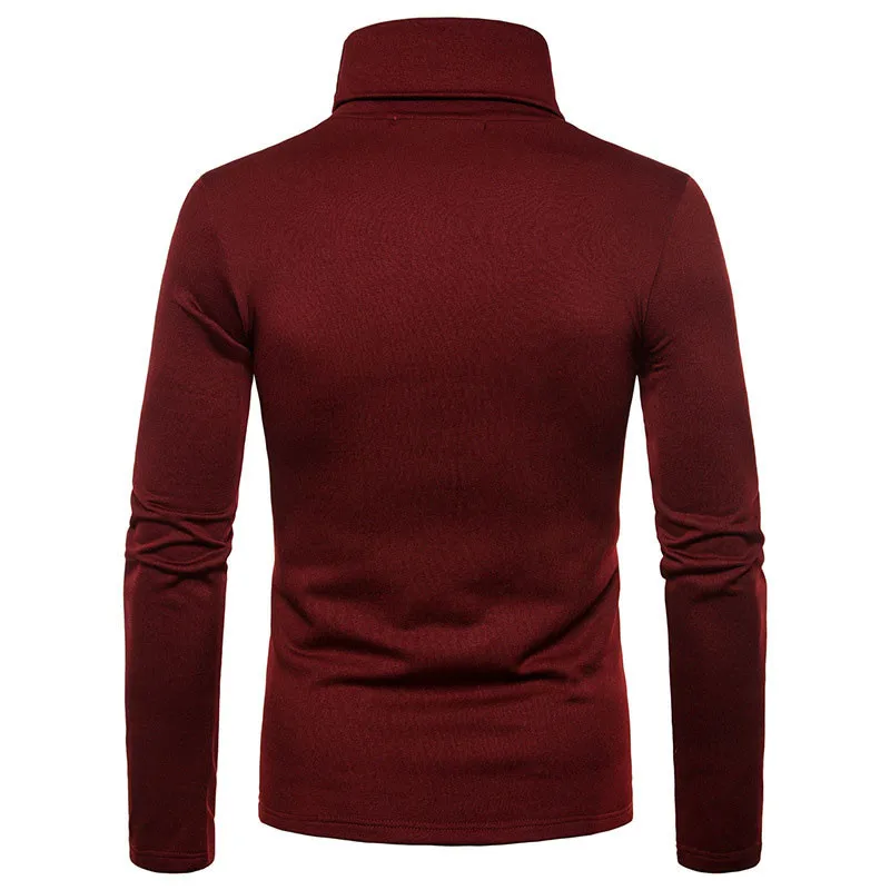 

Winter Men Slim Fit Warm High Neck Pullover Stretch Sweater Top Turtleneck Solid