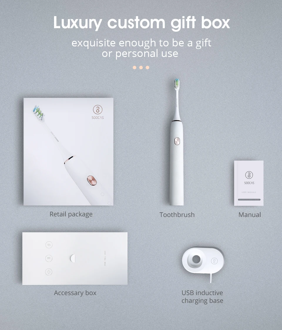 SOOCAS X3 звуковая электрическая зубная щетка для Xiaomi Mijia Ultra sonic Автоматическая обновленная заряжаемая Поддержка Водонепроницаемая IPX7 для взрослых