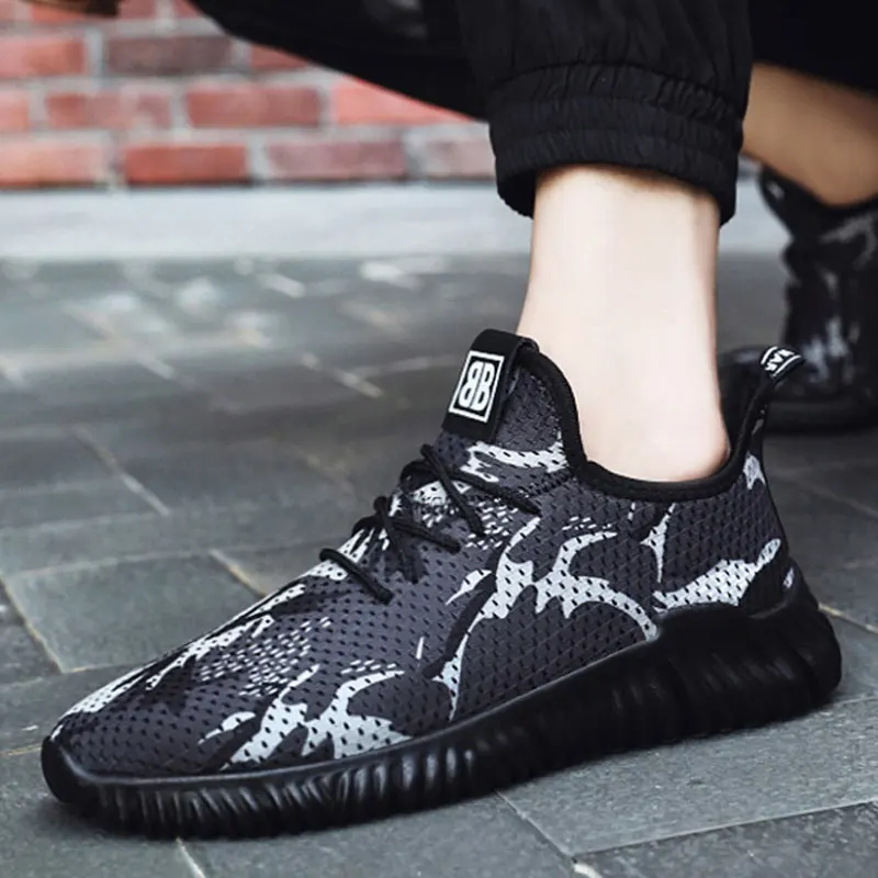 Кроссовки мужские на платформе повседневная спортивная камуфляжная обувь с