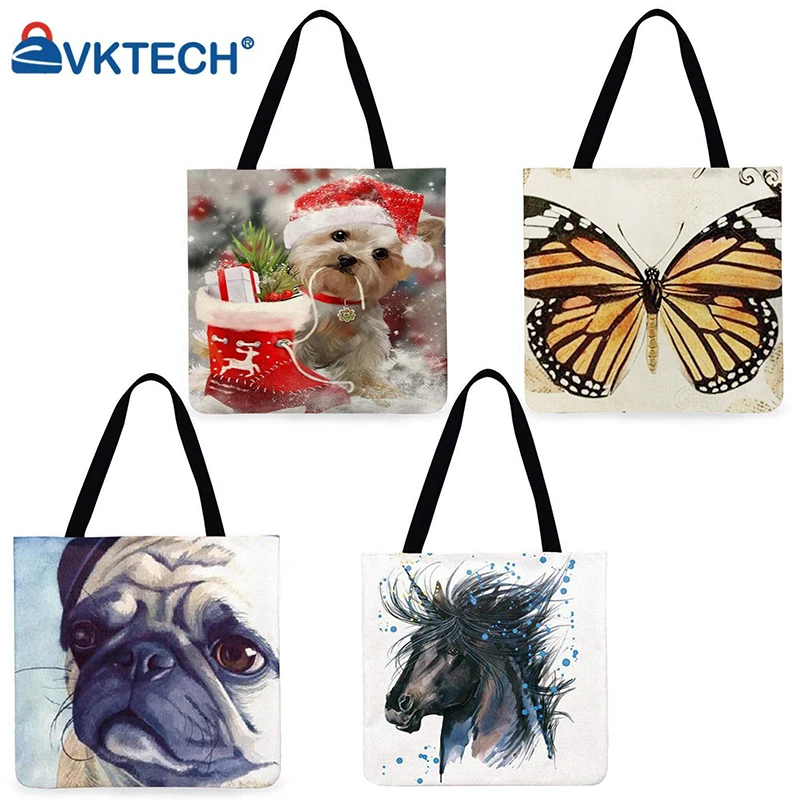 

Horse Printed Shoulder Shopping Bag Casual Ladies Large Capacity Tote Handbags Cheap Women's Bags
