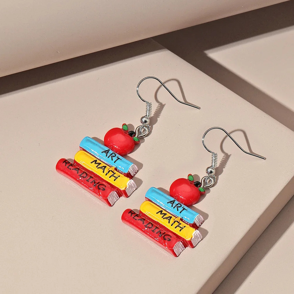 

Handmade Class Learn Book earring Earrings for Women Girls DIY Handmade Earrings Funny Jewelry Holiday Gifts