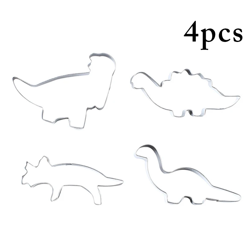 

4PCS Cookie Cutters Moulds Aluminum Alloy Cute Animal Shape Biscuit Mold DIY Fondant Pastry Decorating Baking Kitchen Tools
