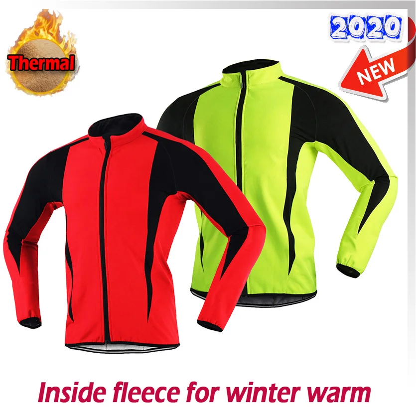 Зимняя теплая велосипедная Джерси длинная рубашка для велосипеда спортивная