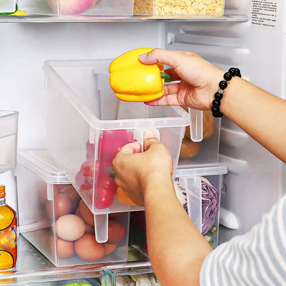 

Refrigerator Organizer Food Storage Container Fresh-Keeping Box Case Fridge Reusable Crisper Storage for Kitchen