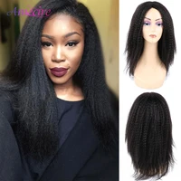 synthetic kinky straight wigs natural comfortable ombre color heat resistant fiber wigs yaki straight wigs for black women