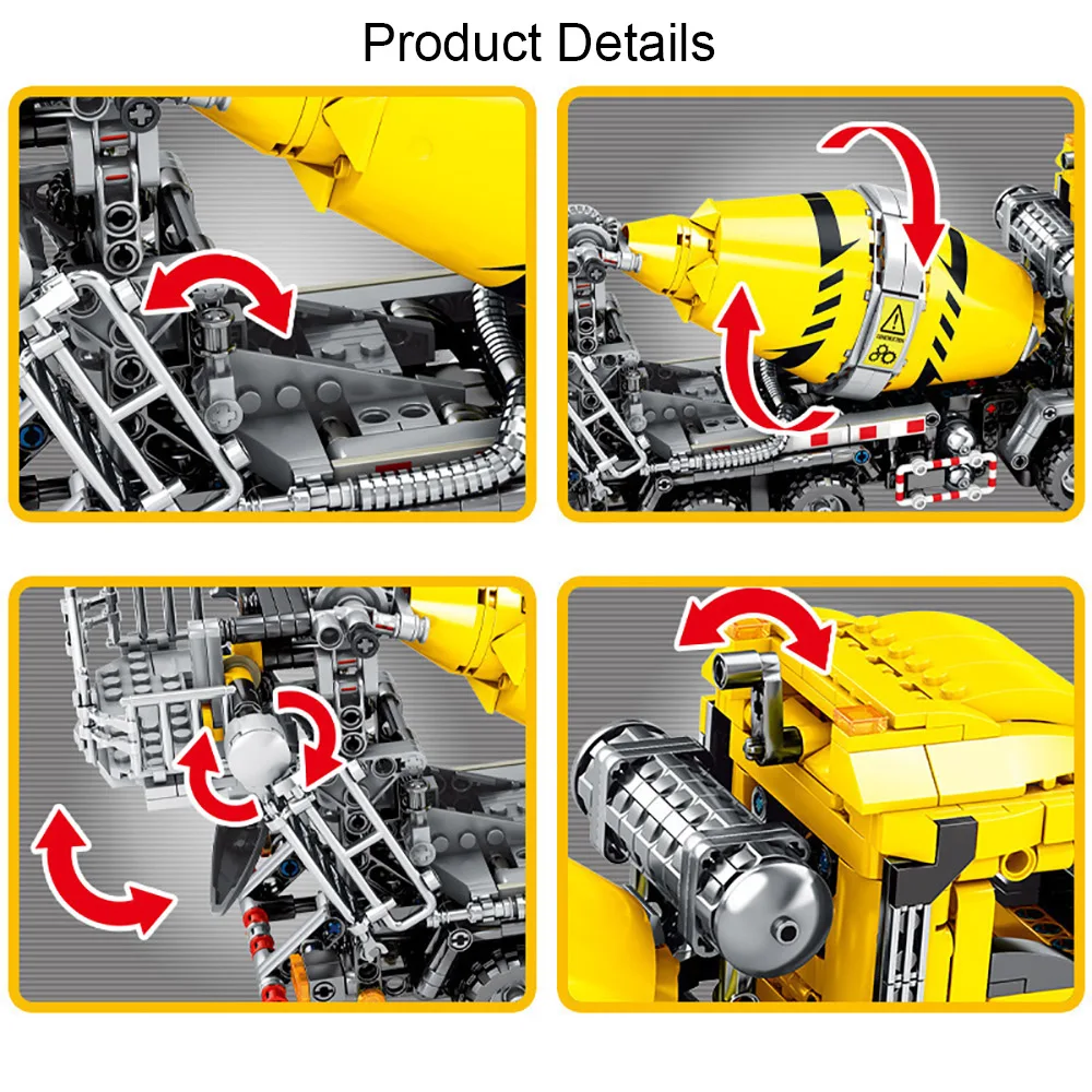 Бетономешалка SEMBO высокотехнологичный строительный грузовик 1143 шт.|Блочные