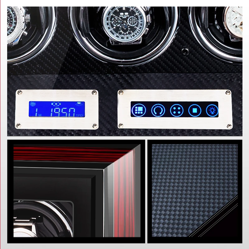 High-End Wood Watch winder Luxury Automatic watches box with Mabuchi motor LCD touch screen and Wooden remontoirs de montres