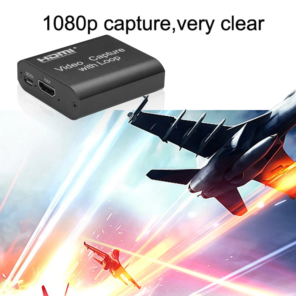 4K 1080p Capture Card HDMI-compatible to USB 2.0 Graphics Recorder Box for Live Streaming Video Recording | Компьютеры и офис