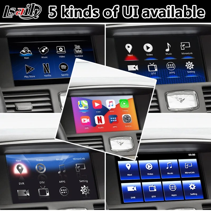 Видеоинтерфейс Lsailt Android для Infiniti Q70 2014 2020 года с беспроводной навигацией GPS carplay Waze