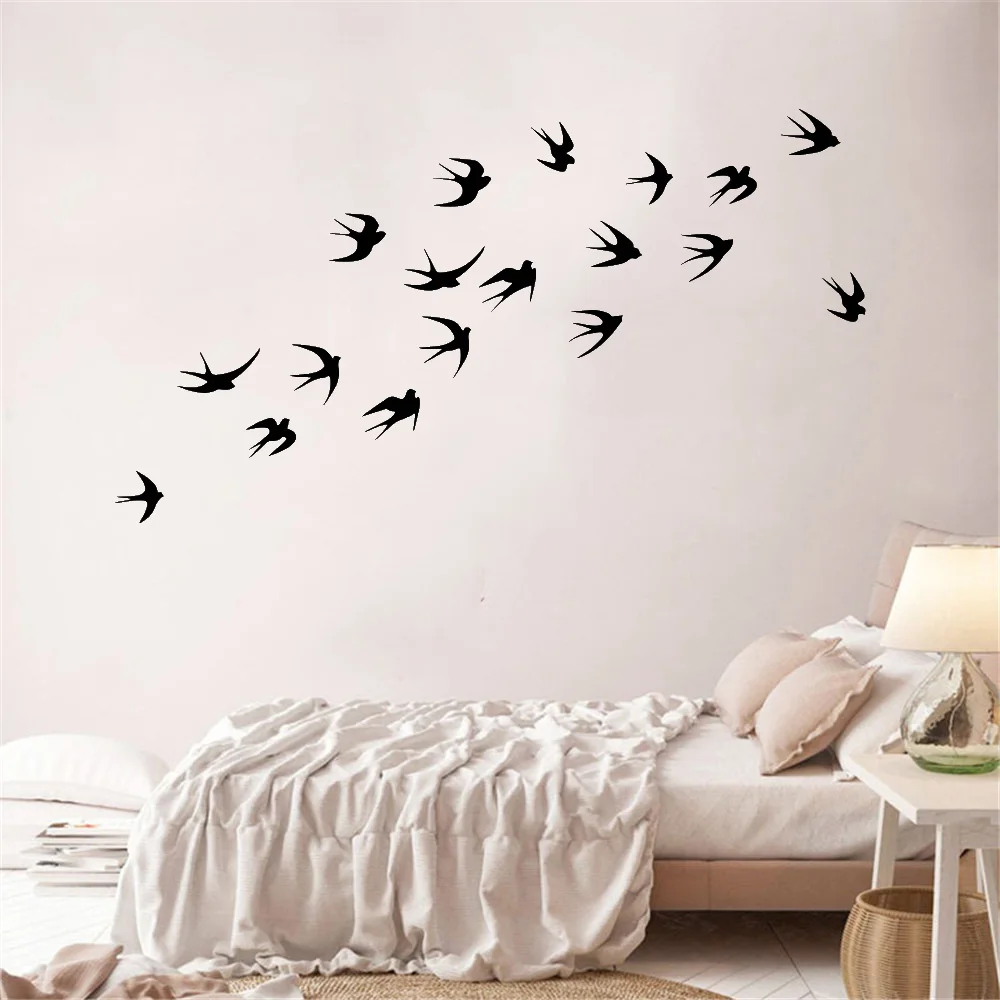 

Fashion Many Bird For Home Decor Murals Stickers On Wall Windows Room Decorative Animals Wallpaper Vinyl Wall Sticker ov742