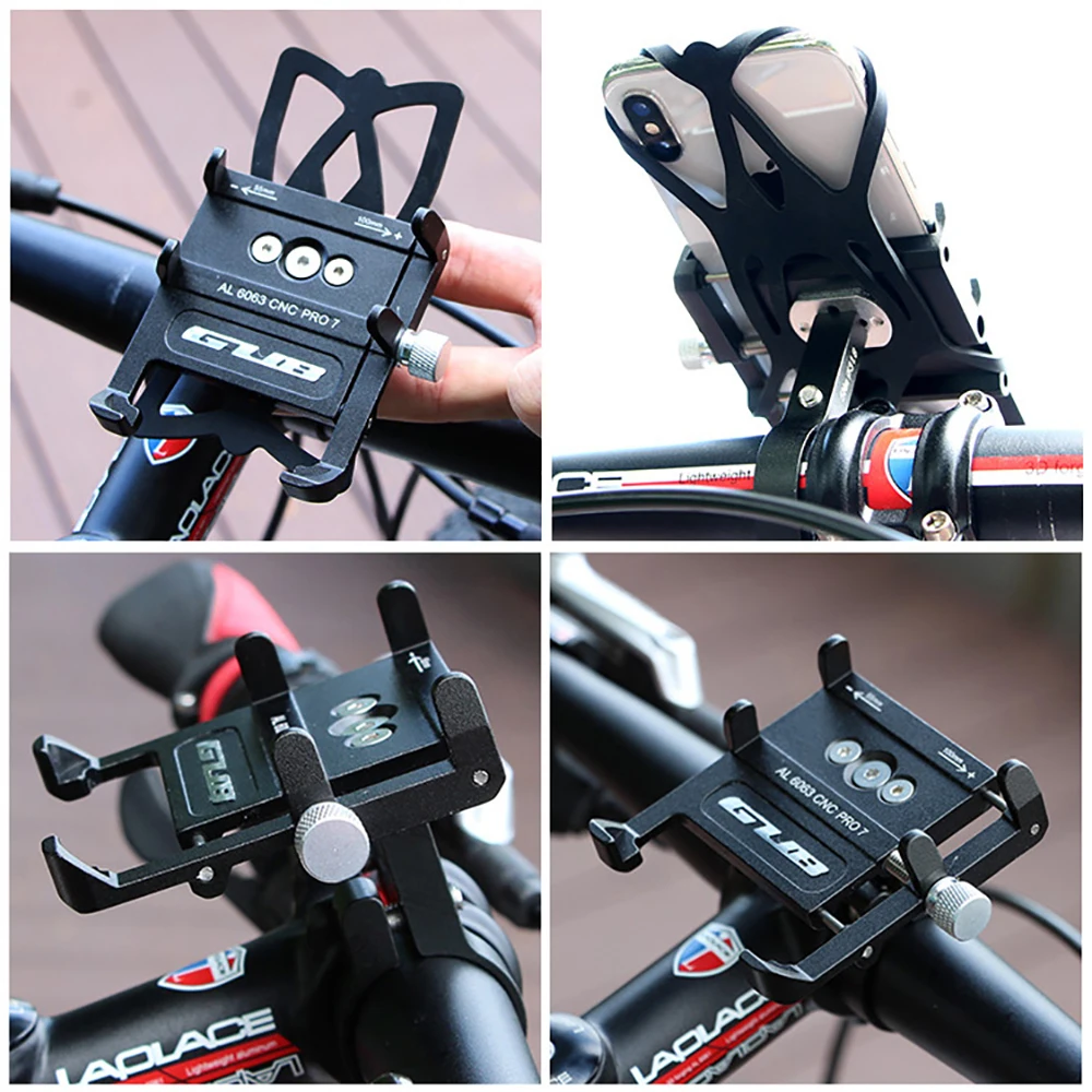 

GUB Bicycle Phone Holder For Bicycle Handlebar Aluminum Alloy Iphone Bracket Motor Scooter Bike Phone Stand Bike Accessories