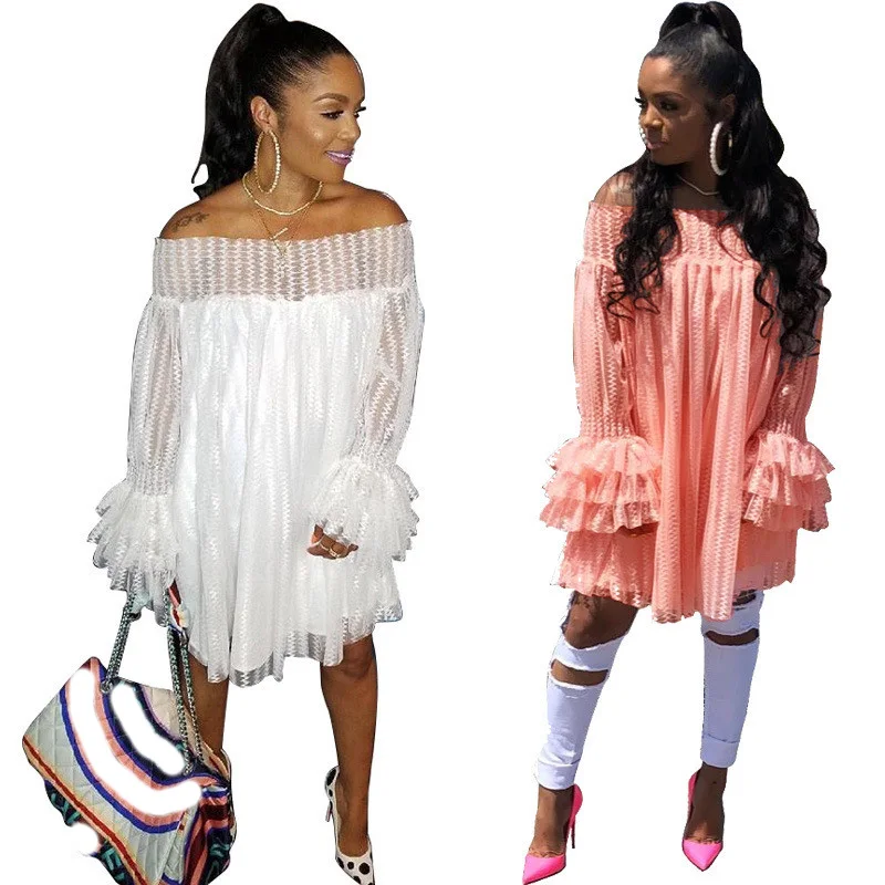 Женское кружевное платье с открытыми плечами новое модное сексуальное мини