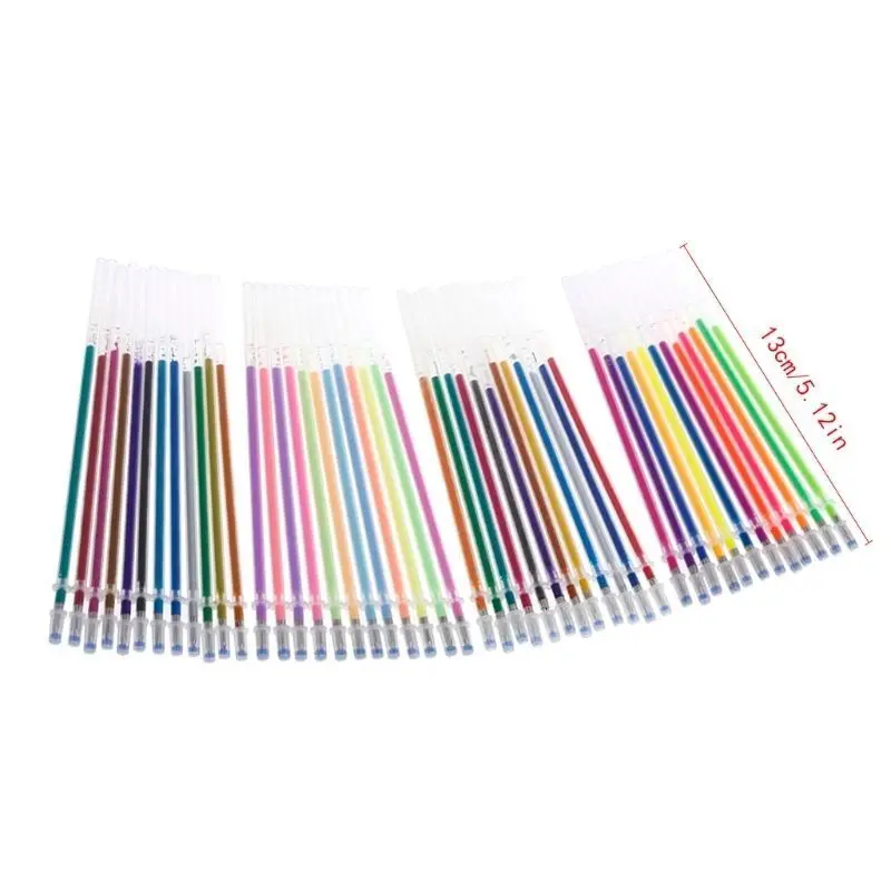48pcs   Gel Pen Set Refills Metallic Pastel Neon Glitter Sketch Drawing Color Pen School Stationery Marker For Kids Gifts images - 6