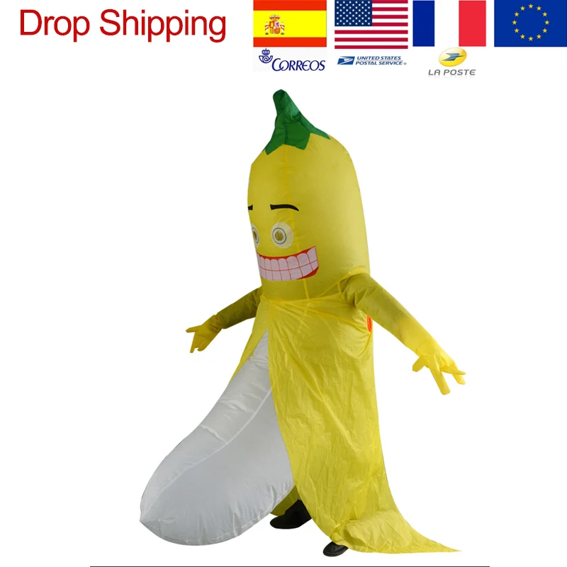 Надувные костюмы Banana Para для взрослых, нарядное платье для мальчишника, пенис, Сексуальная Аниме Мужская одежда, Disfraces, Рождественский Костюм