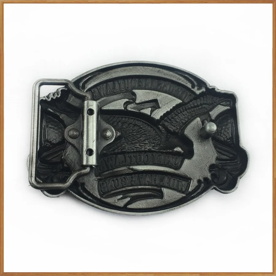 Пряжка для ремня BuckleClub из цинкового сплава с изображением пистолета орлом FP-03155