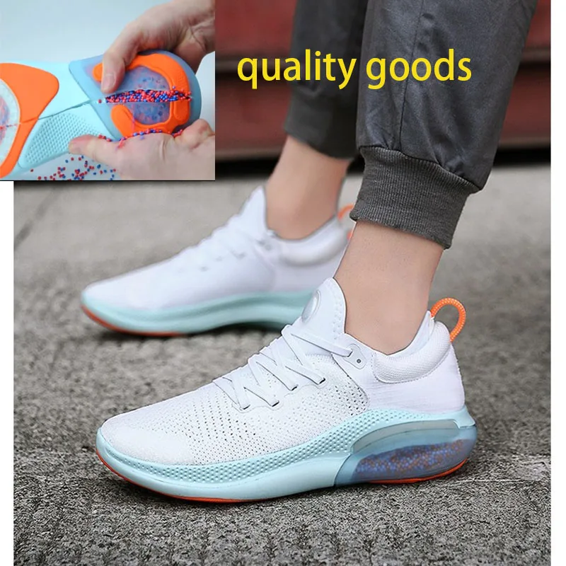 Новинка 2020 Мужские дышащие кроссовки амортизирующие частицы эластичный