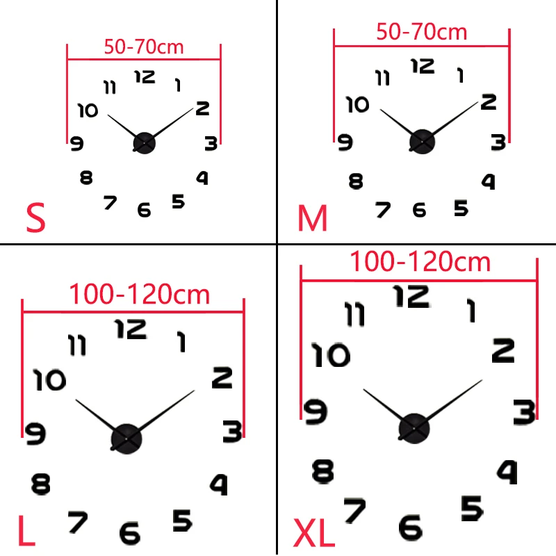 Новинка 2020 настенные часы 3D сделай сам акриловые зеркальные наклейки украшение