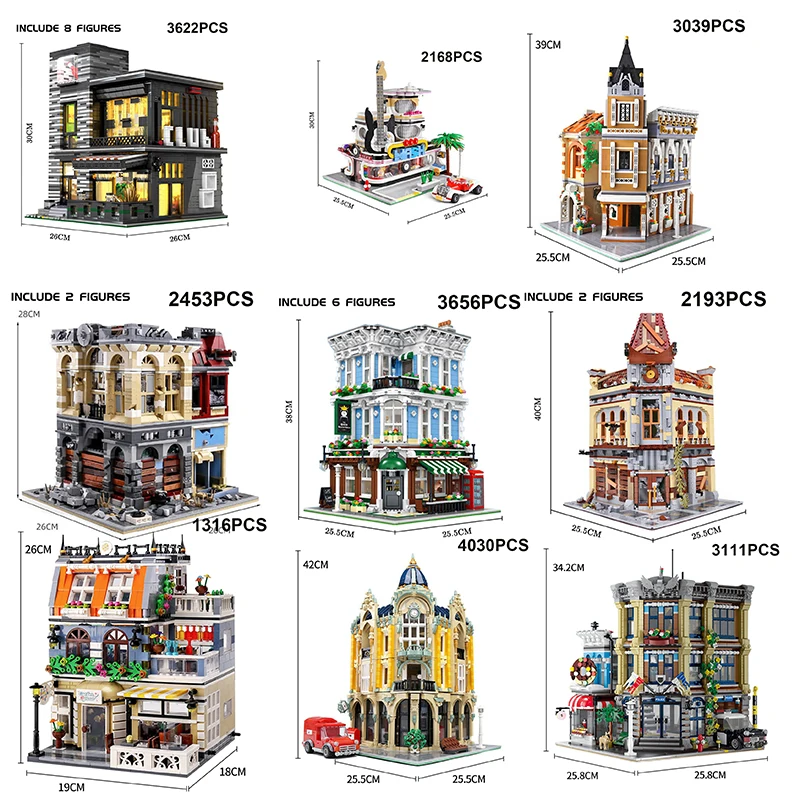 

NEW Creator Expert Street View UG10197 3656Pcs Queen Bar Bricktoria Modular MOC Bricks Model Building Blocks Toys Grand Emporium