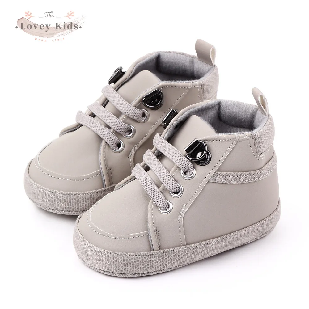 Осень зима 2020 обувь для маленьких мальчиков и девочек Кожаные Мягкие однотонные