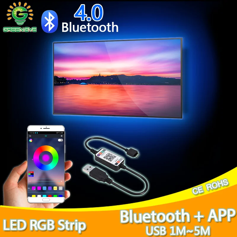 Светодиодная лента 50 см 1 м 2 3 4 5 Мини USB DC В 3Key 24Key гибкий светильник SMD 2835