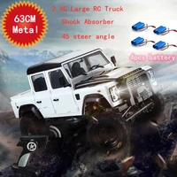 63cm large size off road climbing crawler cars gts shock absorb system metal racing truck vehicle model with 2pcs battery motor