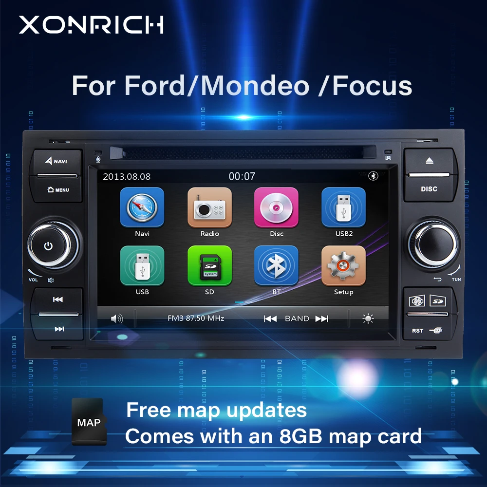 Автомагнитола 2 din для Ford Focus 3 mk2 Mondeo 4 Kuga Fiesta Transit Connect S MAXC MAX DVDGPS Навигация стерео