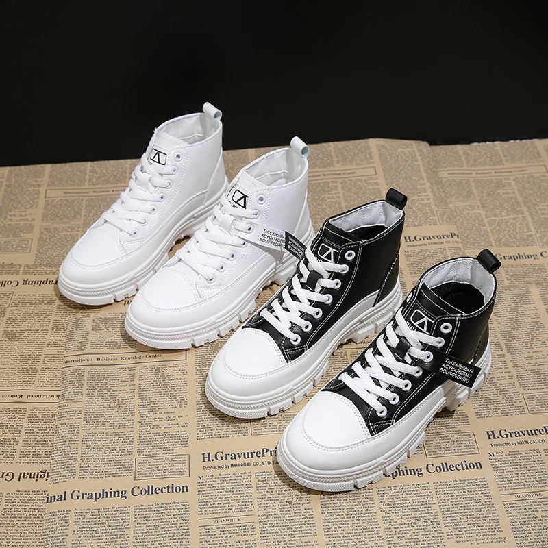 

Женские демисезонные ботинки, Новая Модная стильная обувь с высоким верхом, повседневные женские водонепроницаемые высококачественные бе...