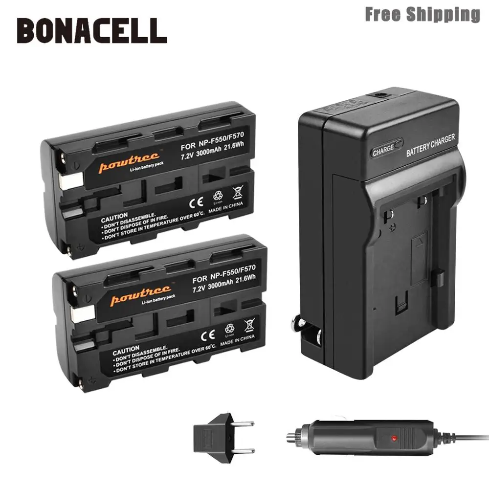 Bonacell 3000 мАч NP F550 NPF550 батарея + зарядное устройство для Sony F330 F530 F570 F730 Hi 8 F750
