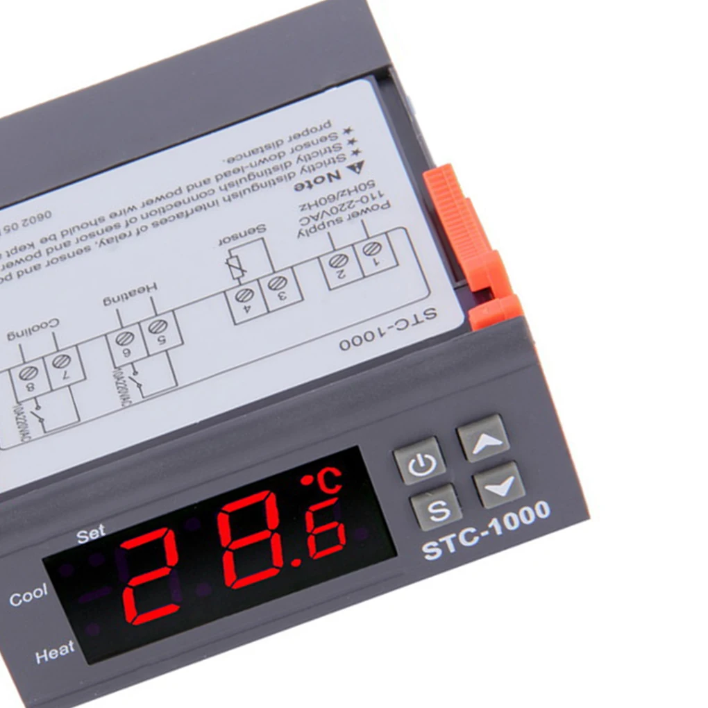 

STC-1000 DC12V DC24V AC110-220V LED Digital Temperature Controller Thermostat Thermoregulator incubator Relay Heating Cooling
