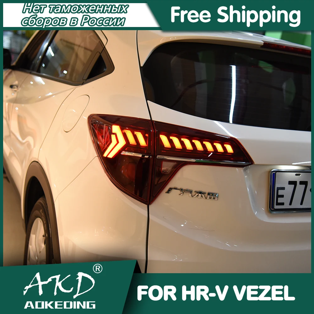 

Задняя фара для автомобиля HRV 2014-2019, задние фонари, светодиодные противотуманные фары, дневные ходовые огни, тюнинг автомобильных аксессуар...