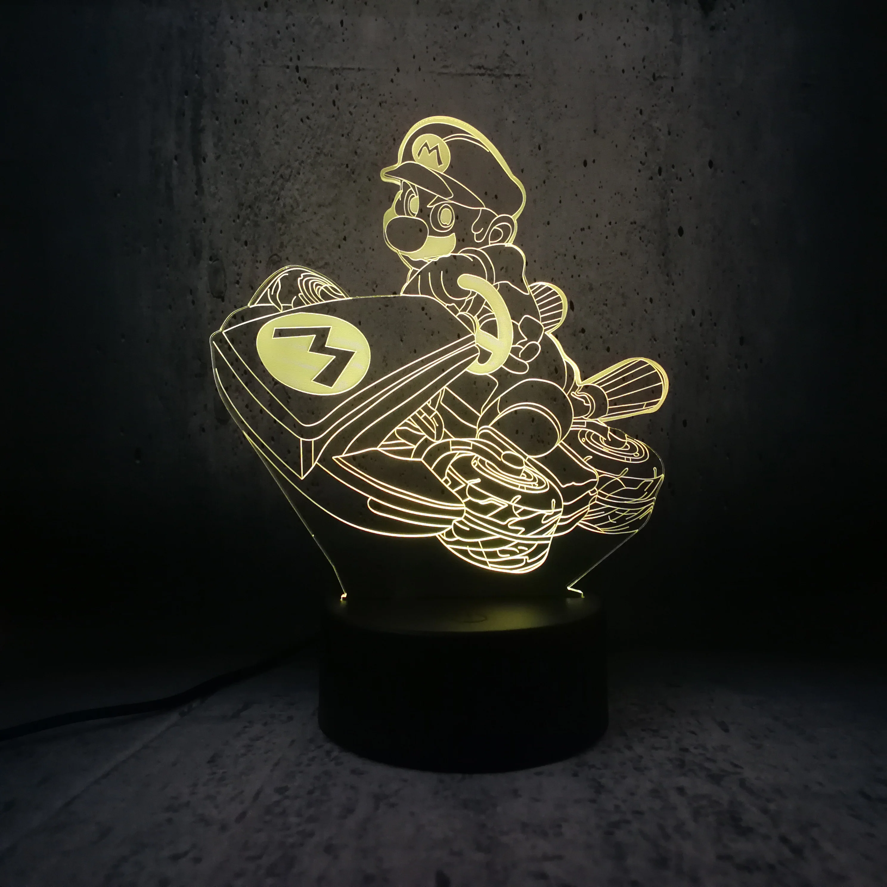 Супер Марио фигурка игры 3D светодиодная USB лампа Акриловая Новинка Светодиодное