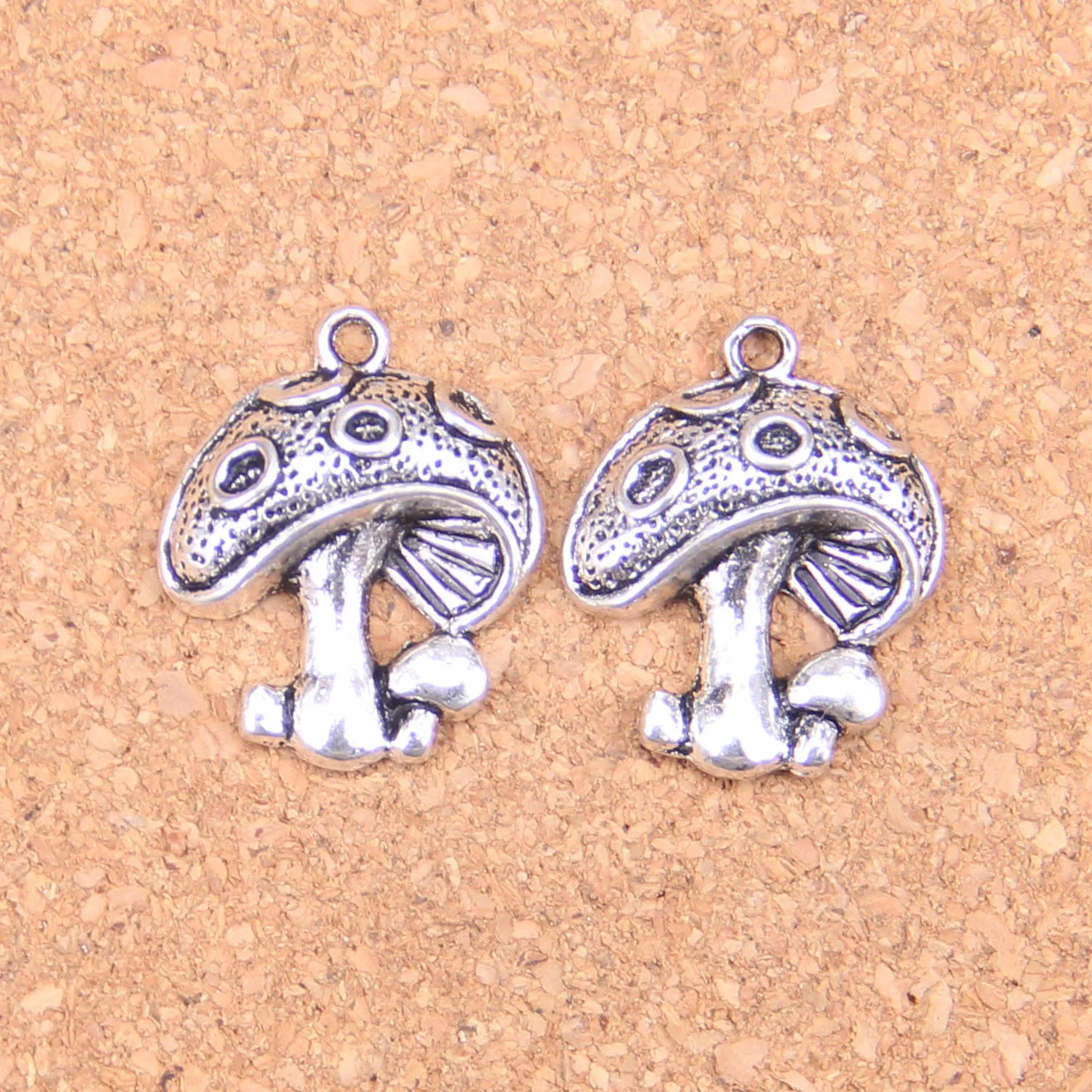 12 шт. Подвески гриб 22х18 мм старинные подвески Винтажные Ювелирные изделия из