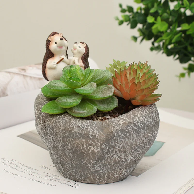 Цветочный горшок для суккулентов милые зеленые растения цветочный дома офиса