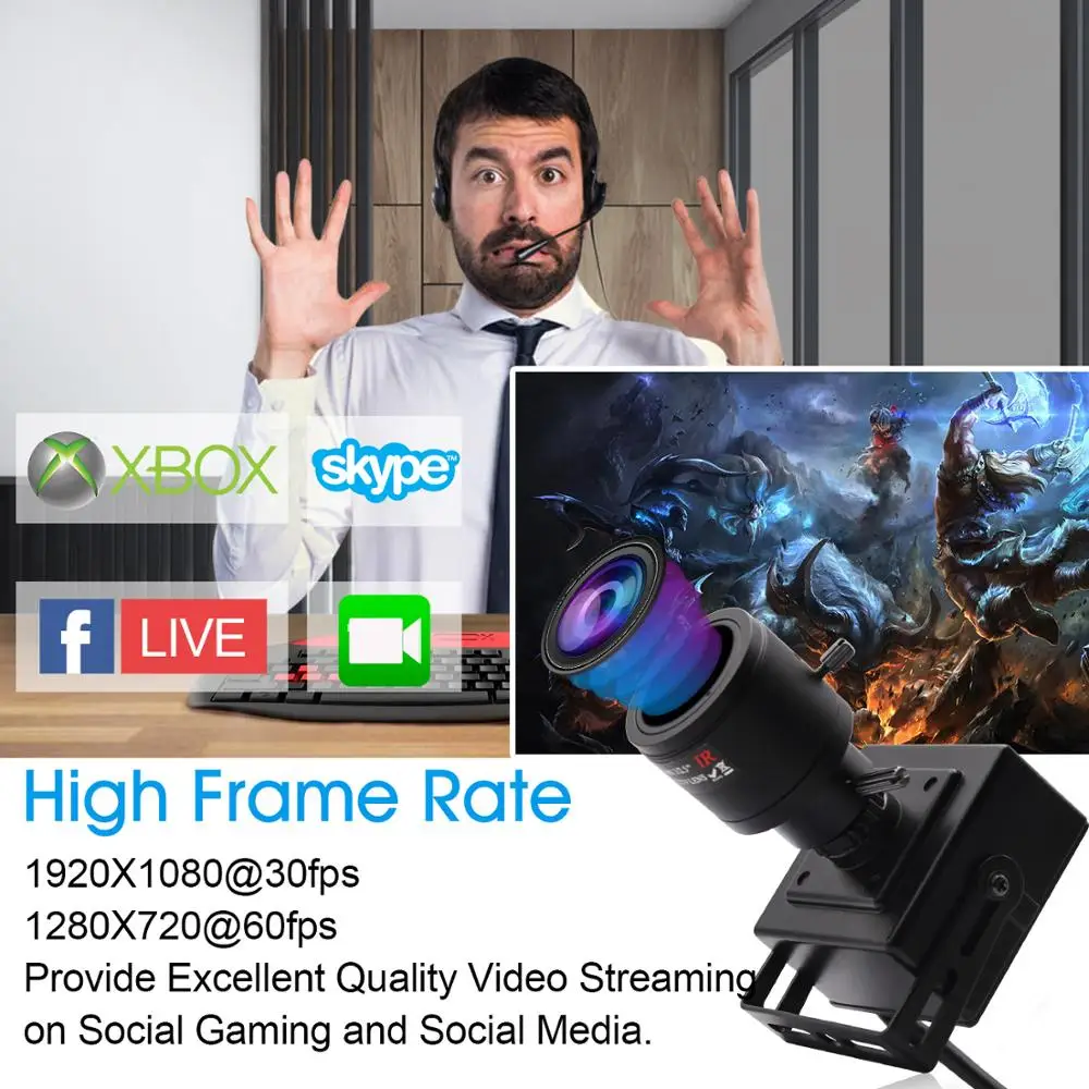 1080p full hd Высокоскоростная веб камера cmos OV2710 2 8 12 мм варифокальный ручной зум Vari focus