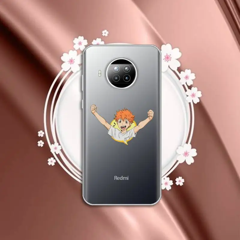 

Haikyuu Hinata attacks Anime Phone Case Transparent for Xiaomi mi Redmi note 10 t 8 9 pro lite 11 Samsung S 8 9 10 20 plus ultra